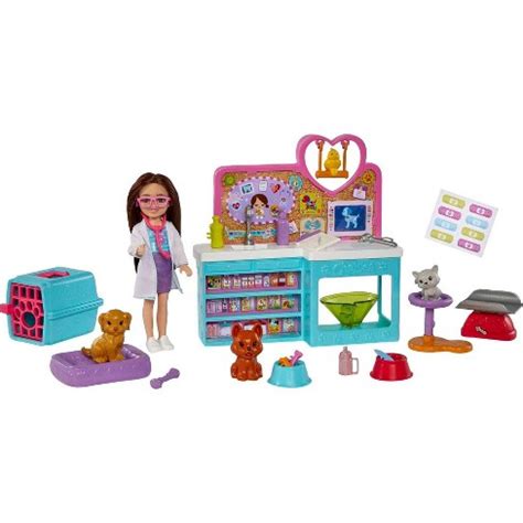 pet doctor barbie|barbie chelsea pet vet playset.